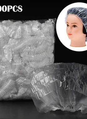 *100pcs Disposale Shower Caps Hat Clear Spa Hair Salon Hote