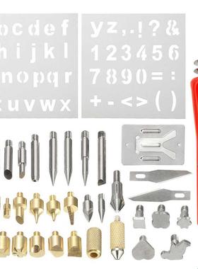 37Pcs EU Plug Wood Iron Pen Wood burning Tool Kit Craft Carv
