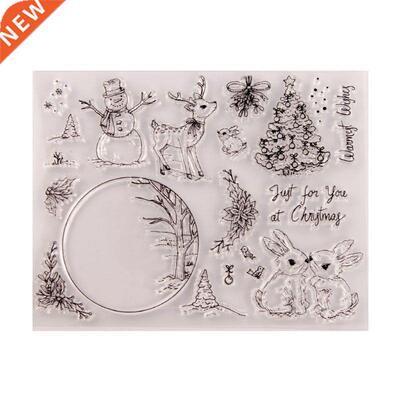 Snowman Rit Silicone Cle Seal Stamp DIY Scrapbooking Em
