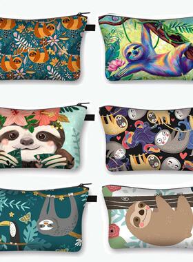 Cute Animal Sloth Cosmetic Case Women Makeup Bags Ladies Cos