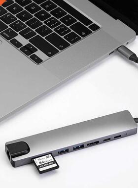 Type-c To HDMI-compatible RJ45 USB3.0 SD TF PD Eight-in-one