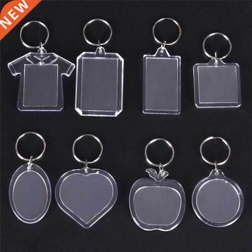 NEW 5PCs Rectangle Transparent Blank Acrylic Insert Photo Pi