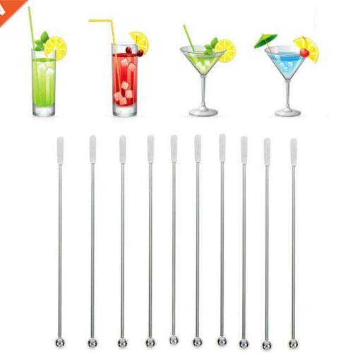 10pcs 19cm Cocktail Drink Mixer Bar Puddler Muddler Stirring