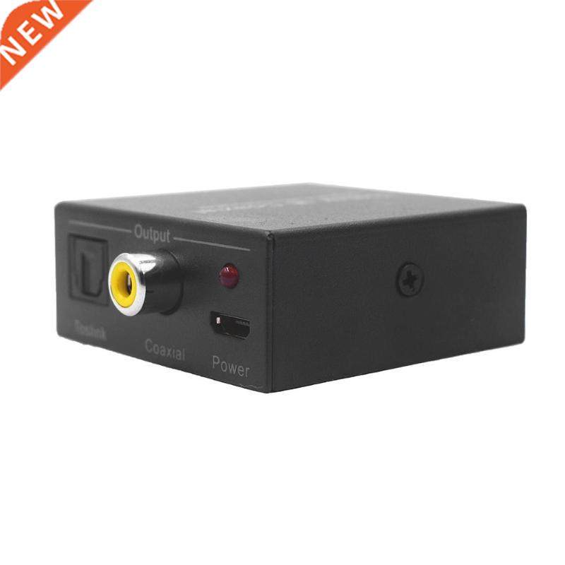 Black 2 Way Coax Coaxial to Toslink Bi-direction Switch Conv