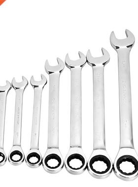 Chrome Vanadium Steel Ring Ratchet Wrench Reversible Double