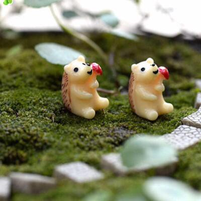 NEW Lovely Hedgehog Craft Take Mushroom Animal MiniGarden C