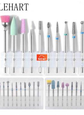 10 Pcs Diamond Milling Cutters For Manicure Carbide Nail Dri