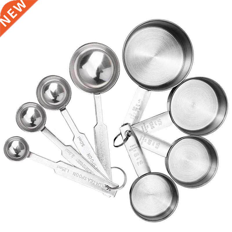 8Pcs Measuring Cups Premium Stackable Kitchen Measuring Spoo