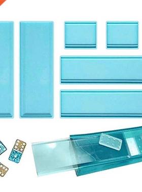 1 Set Domino Storage Box Epoxy Resin Mold Container Casting