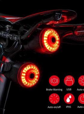 Smart LED Bicycle Light Rear Back Mtb Road Brake Light Signa