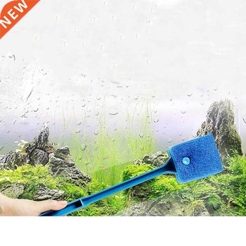 1Pc Fish Tank Brush Long Handle Brush Double-Sided Cleaning