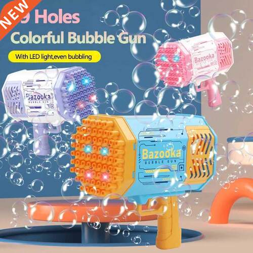 Bubble Gun Rocket 69 Holes Soap Bubbles Machine Gun Shape Au