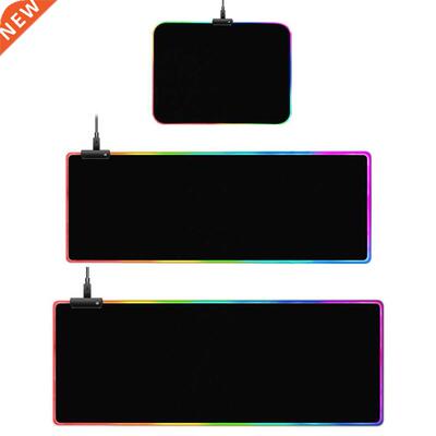 RGB Glow Luminous Desk Mousepad Non-Slip Wired USB Gaming Of