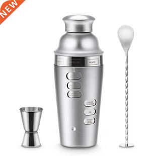 Cocktal Shaker Stanless Steel 24Oz Bar Set Kt 3Pcs Cockta