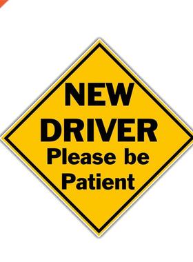 12.7CM*12.7CM New Driver Please Be Patient Funny PVC Decal C