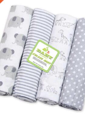 New 4pcs/pack 100% Cotton Baby Bed Sheets Receiving Baby Bla