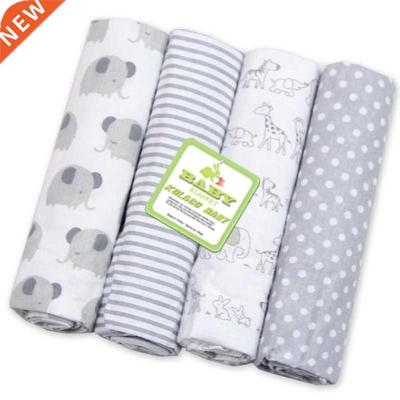 New 4pcs/pack 100% Cotton Baby Bed Sheets Receiving Baby Bla
