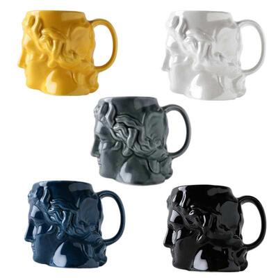 Ceramic David Head Tea Mug Sculpture Hot Cocoa Tea Cup Gift