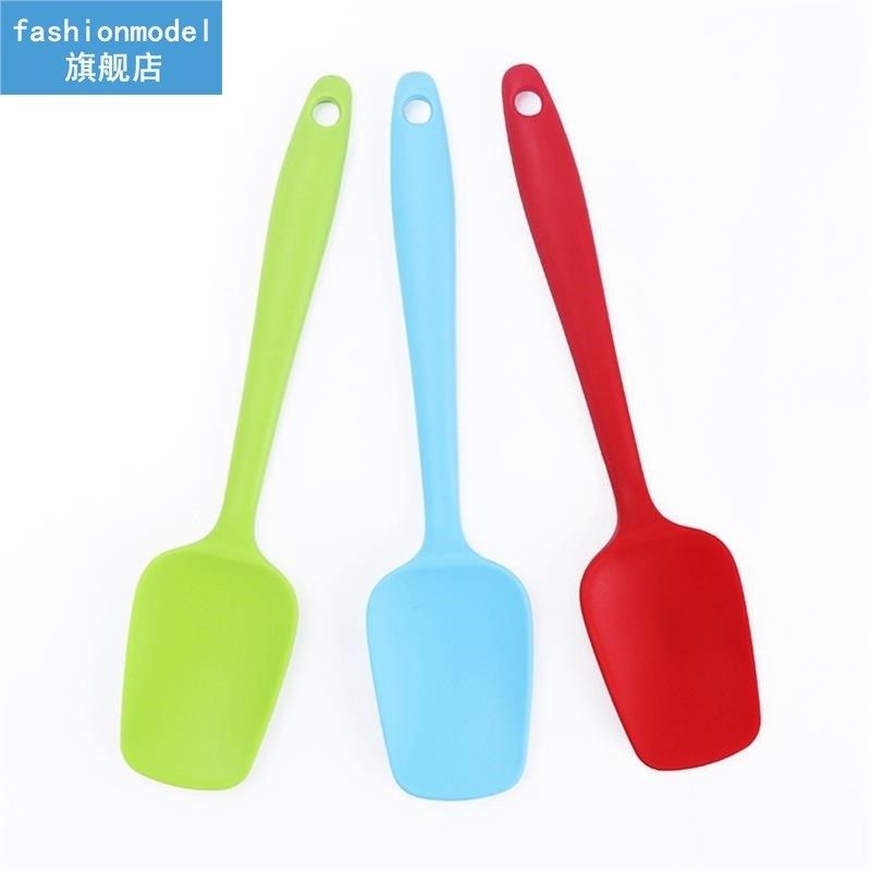 1pc Silicone Spatula Heat Resistant Solid Color Non-Stick Ca