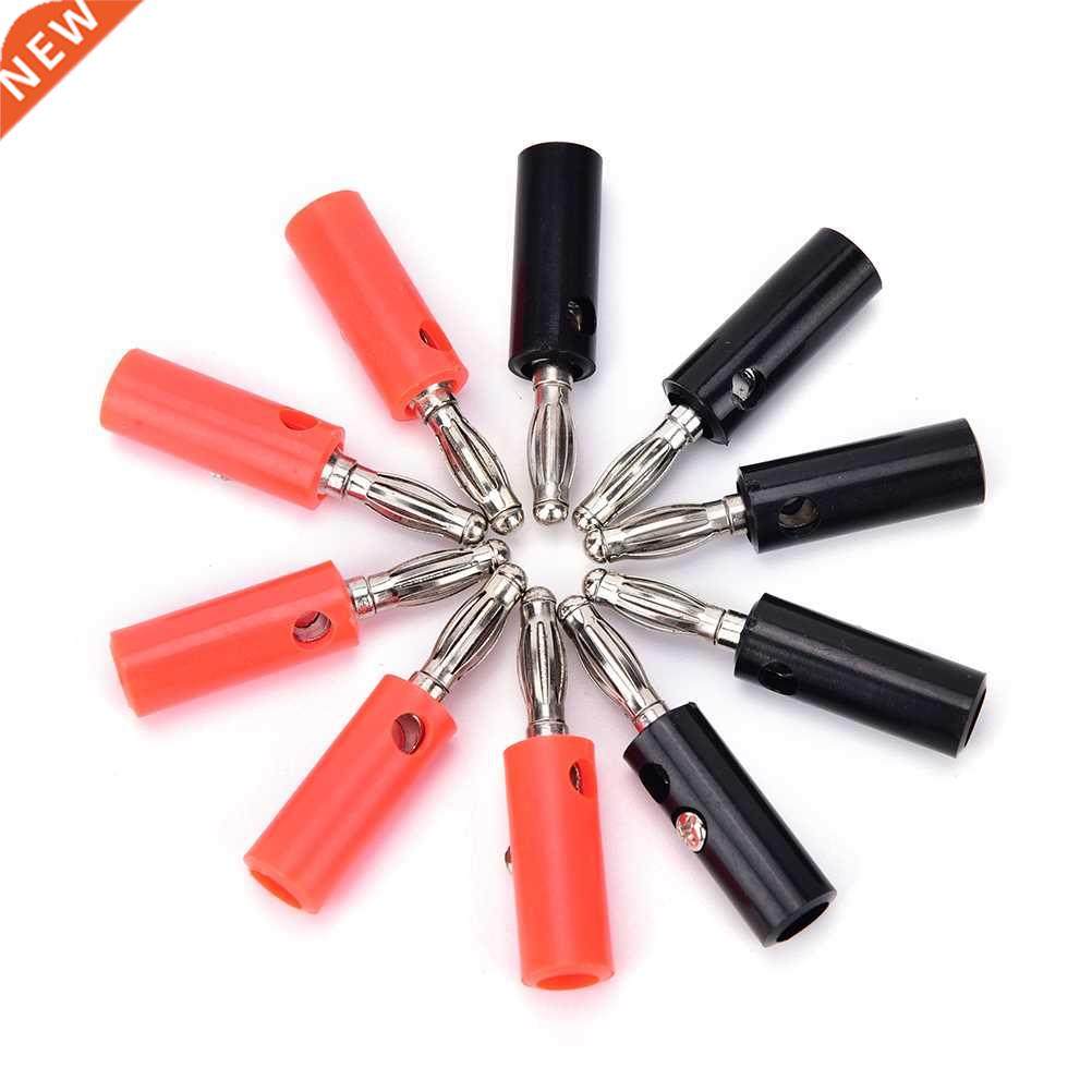 10pcs 4mm Banana Plug Gold Plated Audio Speaker Wire Cable B