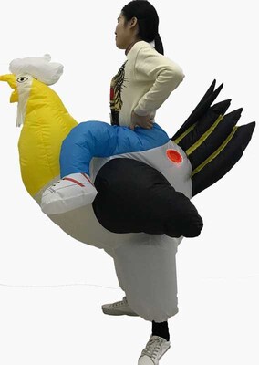 Halloween Cosplay Inflatable Chicken Adult Fancy Dress Cock
