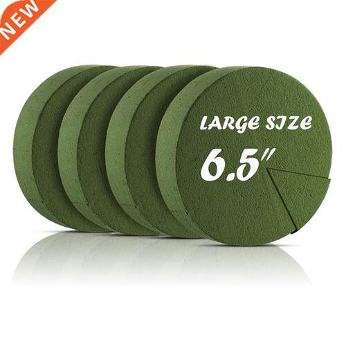 4Pcs Flower Foam Blocks,6.5Inch Round Dry Floral Foam for Ar