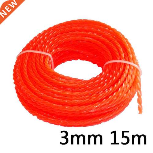 15M*3MM Nylon Strimmer Line Grass Brushcutter Cord Trimmer R