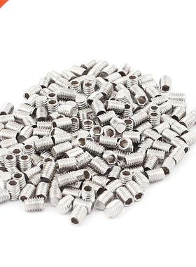 200pcs Flat Point Hex Socket Grub Screws M3x4mm