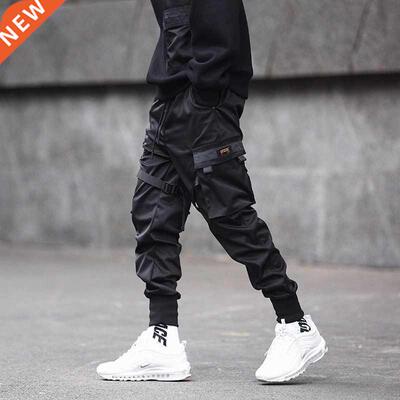 Men Multi-pocket Elastic Waist Design Harem Pant Men Setwear
