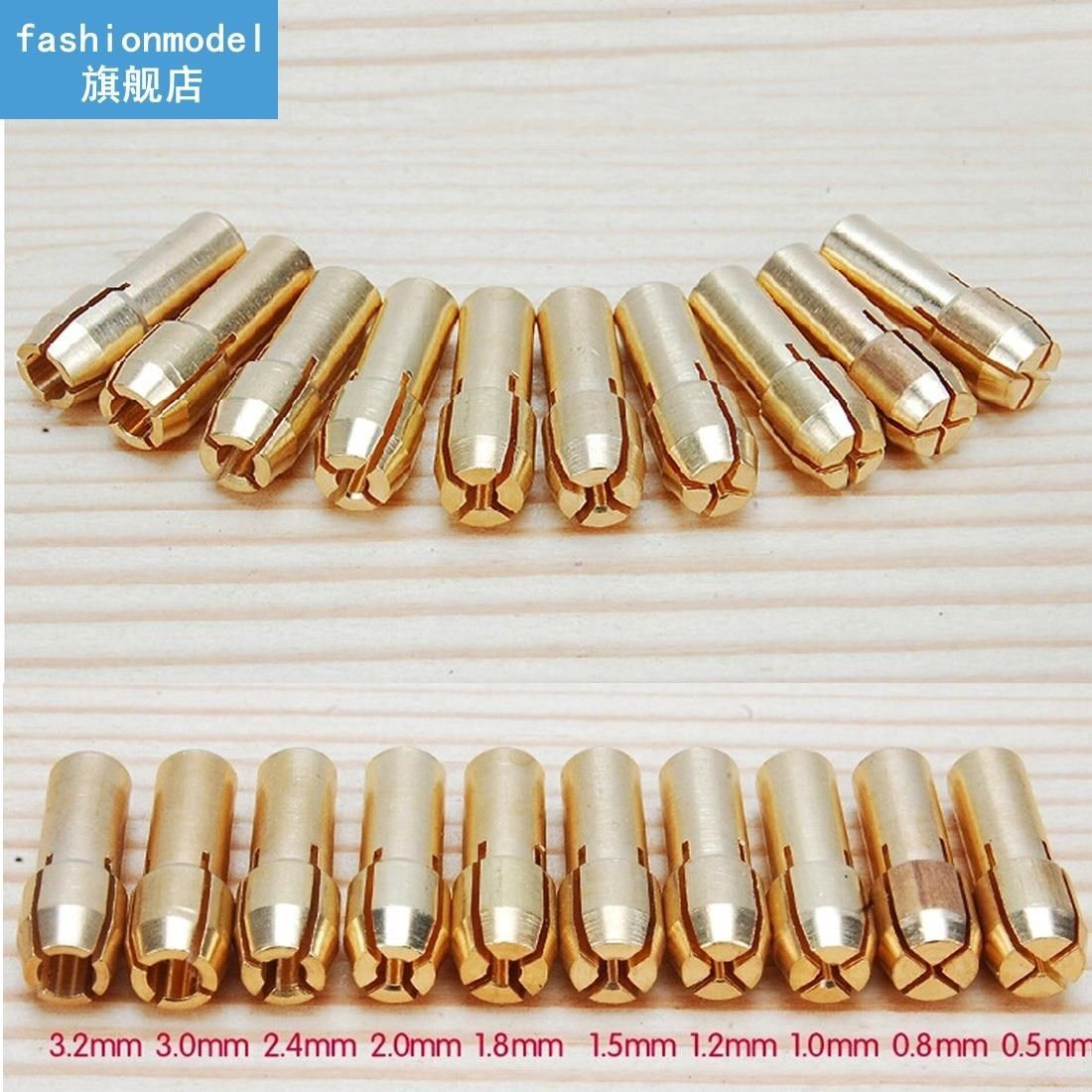 4.3mm Shank 10Pcs/11pcs Brass Collet Chuck Bits for Mini Dri