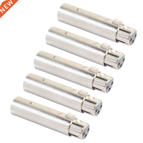 5x XLR 3Pin Male to Female Adapter Plug Socket Cable Connect