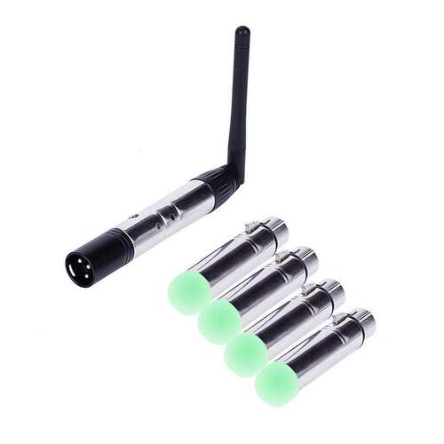5 pcs DMX512 DMX Dfi DJ 2.4G 1 Transmitter and 4 Tricolor LE
