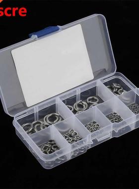 180pcs/Box M2-M10 Stainless Steel SS304 Spring Washer Assort