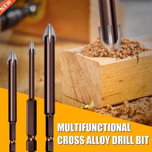 5pcs Efficient Universal Drilling Tool Cross Triangle Cement