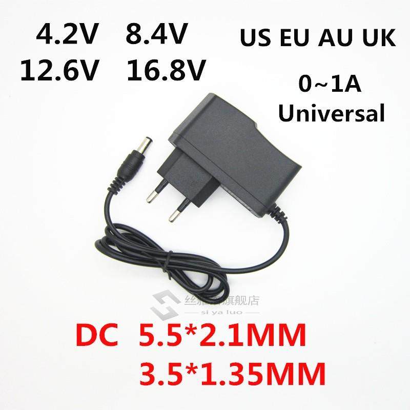 AC 100-240V DC 4.2V 8.4V 12.6V 16.8V 1A 1000MA Adapter Power
