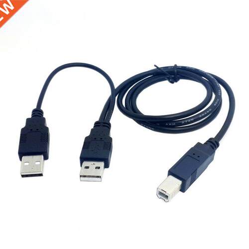 USB 2.0 A Male to B Male AM-BM with Power Y Cable Dual Doubl
