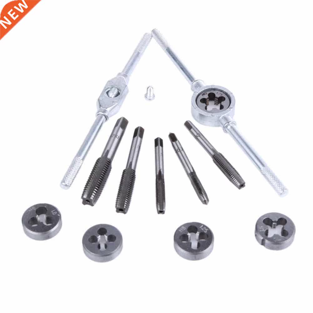 12pcs Tap Dies Set NC Screw Thread Plugs Taps Hand Wrench Sc