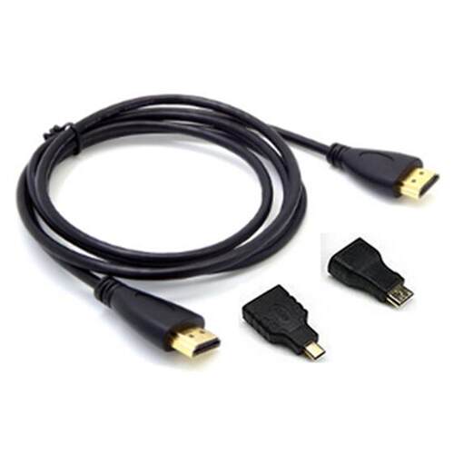 in 1 HDMI to Mini & Micro HDMI V1.4 Converter Adapter C