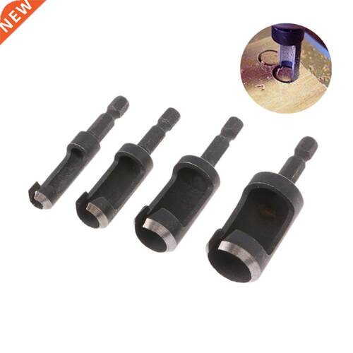 4Pcs Plug Cutter Set Cutting Bit Tool Hex Shank 6-16mm H02