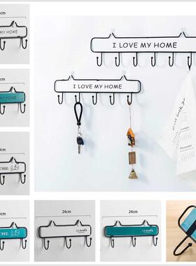 Wall Mount Key Rack Hanger Holder 3 Hooks Chain Storage Keys