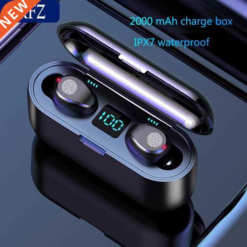 PEMZOX Wireless Earphone Bluetooth V5.0 F9 TWS Bluetooth he