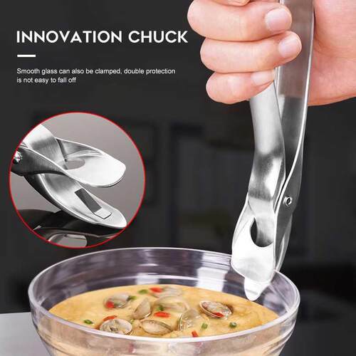 1pc Hot Bowl Hder Anti-slip Dish Clamp Pot Pan Gripper Cl