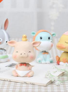 Car Dashboard Toys Cute Bobblehead Dolls Home Auto Interior