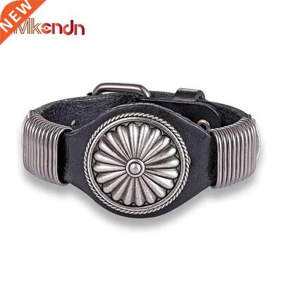 MKENDN Hot Sale Punk Vntage locomotve bracelet homme Genu