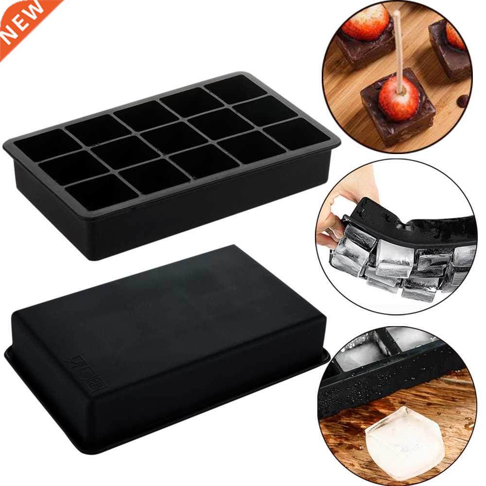 15Cavity Large Silicone Drink Ice Cube Pudding Jelly Soap Mo