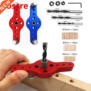 Woodworking Pocket Hole Jig 6/8/10mm Self-centering Vertical