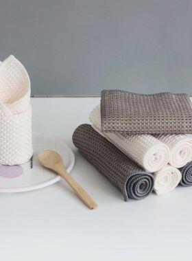 2pcs Anti-grease Wiping Rags Kitchen Efficient Super Absorbe