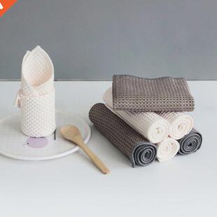 2pcs Anti-grease Wiping Rags Kitchen Efficient Super Absorbe