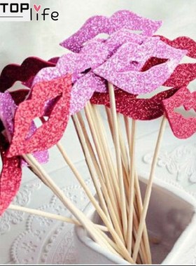 JOY-ENLIFE 10pcs Funny Lip Eva DIY Photo Booth Props Adult B