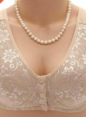 36~46 Summer Women Front Button Bra without padding Plus Siz